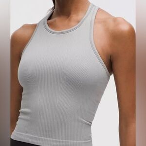 lululemon athletica Light Gray Ribbed Tank Top